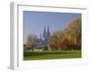 Germany, North Rhine-Westphalia, Cologne, View from the Rhine Park on Cologne Cathedral in Autumn-Andreas Keil-Framed Photographic Print