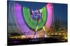 Germany, North Rhine-Westphalia, Funfair on the Deutz Shore at Night-Andreas Keil-Stretched Canvas