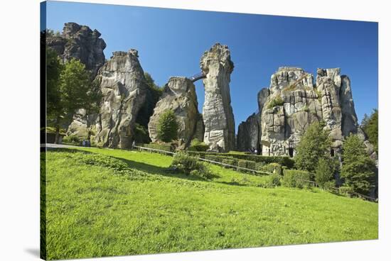 Germany, North Rhine-Westphalia, Horn-Bad Meinberg, Externsteine-Chris Seba-Stretched Canvas