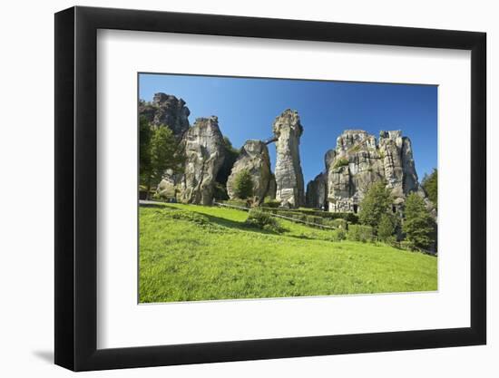 Germany, North Rhine-Westphalia, Horn-Bad Meinberg, Externsteine-Chris Seba-Framed Photographic Print