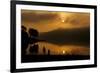 Germany, North Rhine-Westphalia, Playing Children on the Lake in Front of the Morning Sun-Benjamin Engler-Framed Photographic Print