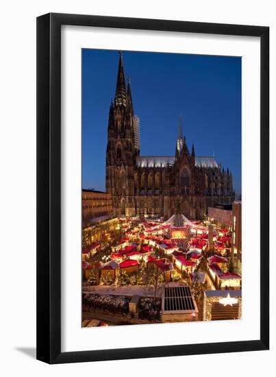 Germany, North Rhine-Westphalia, Rhineland, Cologne, Christmas Market-Chris Seba-Framed Photographic Print