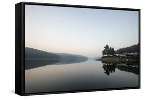 Germany, North Rhine-Westphalia, Sorpe Dam, Camping Site-Benjamin Engler-Framed Stretched Canvas