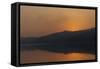 Germany, North Rhine-Westphalia, Sunrise over Sorpe Dam-Benjamin Engler-Framed Stretched Canvas