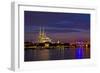 Germany, North Rhine-Westphalia, the Rhine, Cologne, Cathedral, Dusk, Hohenzollern Bridge-Chris Seba-Framed Photographic Print