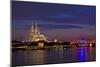 Germany, North Rhine-Westphalia, the Rhine, Cologne, Cathedral, Dusk, Hohenzollern Bridge-Chris Seba-Mounted Photographic Print