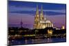 Germany, North Rhine-Westphalia, the Rhine, Cologne, Cathedral, Evening Mood-Chris Seba-Mounted Photographic Print