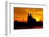 Germany, North Rhine-Westphalia, the Rhine, Cologne, Cathedral, Sunset-Chris Seba-Framed Photographic Print