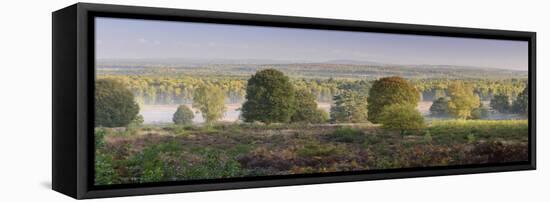 Germany, North Rhine-Westphalia, Wahner Moor, View from the Telegraph Mountain in Autumn-Andreas Keil-Framed Stretched Canvas