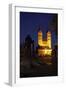 Germany, Northern Hessen, Fritzlar, Cathedral, Bonifatius Monument, Night-Chris Seba-Framed Photographic Print