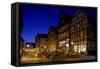 Germany, Northern Hessen, Fritzlar, Market Square, Night-Chris Seba-Framed Stretched Canvas