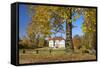 Germany, Ostwestfalen-Lippe, Schieder Castle, Castle Grounds, Autumn-Chris Seba-Framed Stretched Canvas