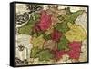 Germany - Panoramic Map-Lantern Press-Framed Stretched Canvas