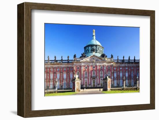 Germany, Potsdam, Berlin Brandenburg, Sanssouci. the New Palace at the Sanssouci Park.-Ken Scicluna-Framed Photographic Print