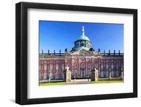 Germany, Potsdam, Berlin Brandenburg, Sanssouci. the New Palace at the Sanssouci Park.-Ken Scicluna-Framed Photographic Print