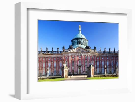 Germany, Potsdam, Berlin Brandenburg, Sanssouci. the New Palace at the Sanssouci Park.-Ken Scicluna-Framed Photographic Print