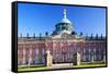 Germany, Potsdam, Berlin Brandenburg, Sanssouci. the New Palace at the Sanssouci Park.-Ken Scicluna-Framed Stretched Canvas