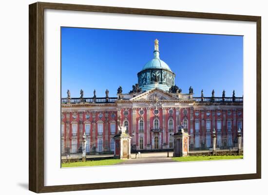 Germany, Potsdam, Berlin Brandenburg, Sanssouci. the New Palace at the Sanssouci Park.-Ken Scicluna-Framed Photographic Print