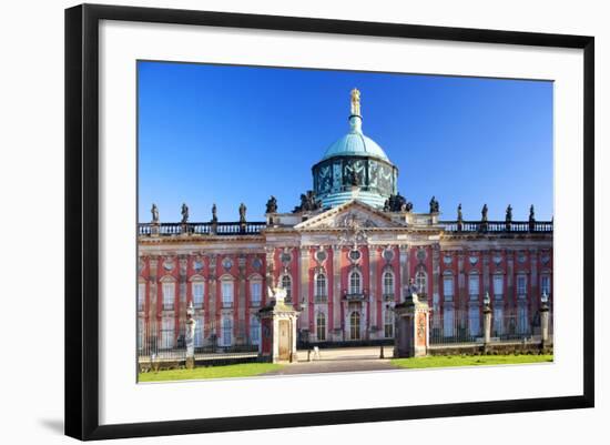 Germany, Potsdam, Berlin Brandenburg, Sanssouci. the New Palace at the Sanssouci Park.-Ken Scicluna-Framed Photographic Print