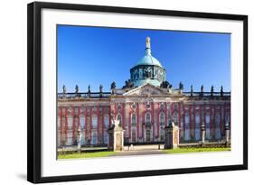 Germany, Potsdam, Berlin Brandenburg, Sanssouci. the New Palace at the Sanssouci Park.-Ken Scicluna-Framed Photographic Print