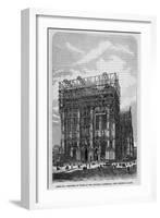 Germany - Progress of Work on the Cologne Cathedral - the Western Facade.-null-Framed Giclee Print