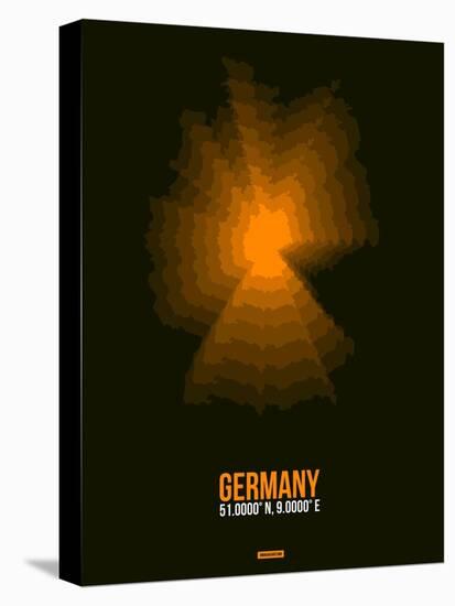 Germany Radiant Map 1-NaxArt-Stretched Canvas
