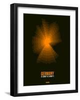 Germany Radiant Map 1-NaxArt-Framed Art Print