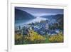 Germany, Rheinland-Pfalz, Bacharach, Elevated Town View, Autumn-Walter Bibikow-Framed Photographic Print