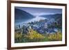 Germany, Rheinland-Pfalz, Bacharach, Elevated Town View, Autumn-Walter Bibikow-Framed Photographic Print