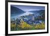 Germany, Rheinland-Pfalz, Bacharach, Elevated Town View, Autumn-Walter Bibikow-Framed Photographic Print