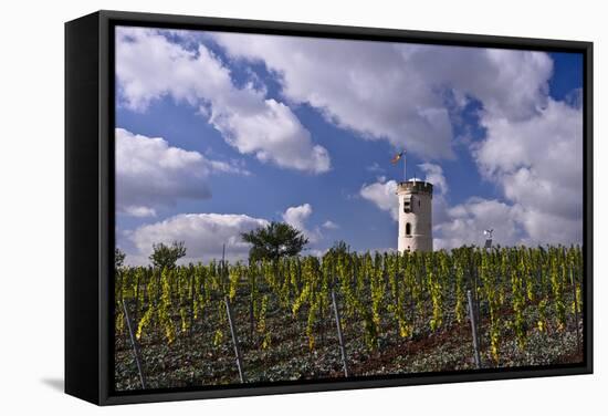 Germany, Rheinland-Pfalz, Rheinhessen (Region), Nierstein (Village), Lookout-Udo Siebig-Framed Stretched Canvas