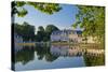 Germany, Rhineland, Dusseldorf, Benrath Palace, Castle Pond-Chris Seba-Stretched Canvas