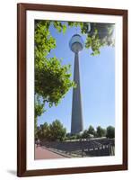 Germany, Rhineland, Dusseldorf, Media Harbour, Television Tower-Chris Seba-Framed Photographic Print