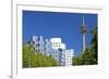 Germany, Rhineland, Dusseldorf, Neuer Zollhof, Television Tower-Chris Seba-Framed Photographic Print