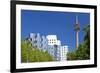 Germany, Rhineland, Dusseldorf, Neuer Zollhof, Television Tower-Chris Seba-Framed Photographic Print