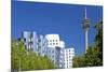 Germany, Rhineland, Dusseldorf, Neuer Zollhof, Television Tower-Chris Seba-Mounted Photographic Print