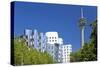 Germany, Rhineland, Dusseldorf, Neuer Zollhof, Television Tower-Chris Seba-Stretched Canvas