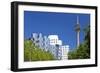 Germany, Rhineland, Dusseldorf, Neuer Zollhof, Television Tower-Chris Seba-Framed Photographic Print