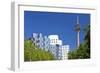 Germany, Rhineland, Dusseldorf, Neuer Zollhof, Television Tower-Chris Seba-Framed Photographic Print