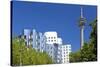 Germany, Rhineland, Dusseldorf, Neuer Zollhof, Television Tower-Chris Seba-Stretched Canvas
