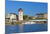 Germany, Rhineland, Dusseldorf, Old Town, Rhine Shore Promenade, Castle Tower-Chris Seba-Mounted Photographic Print