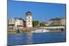 Germany, Rhineland, Dusseldorf, Old Town, Rhine Shore Promenade, Castle Tower-Chris Seba-Mounted Photographic Print