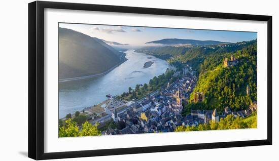 Germany, Rhineland Palatinate, Bacharach and Burg Stahleck (Stahleck Castle), River Rhine-Alan Copson-Framed Photographic Print