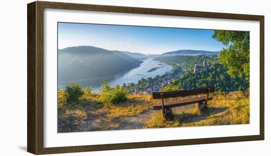 Germany, Rhineland Palatinate, Bacharach and Burg Stahleck (Stahleck Castle), River Rhine-Alan Copson-Framed Photographic Print