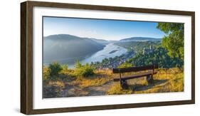 Germany, Rhineland Palatinate, Bacharach and Burg Stahleck (Stahleck Castle), River Rhine-Alan Copson-Framed Photographic Print