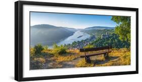 Germany, Rhineland Palatinate, Bacharach and Burg Stahleck (Stahleck Castle), River Rhine-Alan Copson-Framed Photographic Print