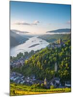 Germany, Rhineland Palatinate, Bacharach and Burg Stahleck (Stahleck Castle), River Rhine-Alan Copson-Mounted Photographic Print