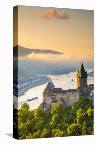 Germany, Rhineland Palatinate, Bacharach, Burg Stahleck (Stahleck Castle), River Rhine-Alan Copson-Stretched Canvas