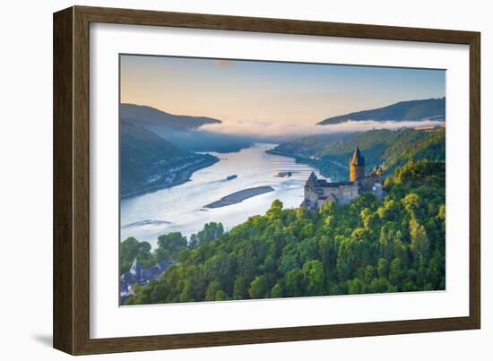 Germany, Rhineland Palatinate, Bacharach, Burg Stahleck (Stahleck Castle), River Rhine-Alan Copson-Framed Photographic Print