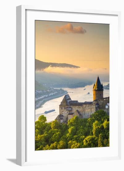 Germany, Rhineland Palatinate, Bacharach, Burg Stahleck (Stahleck Castle), River Rhine-Alan Copson-Framed Photographic Print